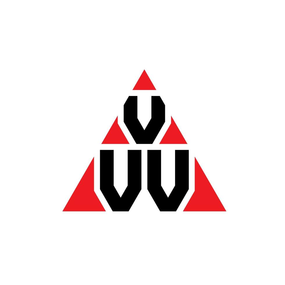 Diseño de logotipo de letra triangular vvv con forma de triángulo. monograma de diseño de logotipo de triángulo vvv. plantilla de logotipo de vector de triángulo vvv con color rojo. logotipo triangular vvv logotipo simple, elegante y lujoso.