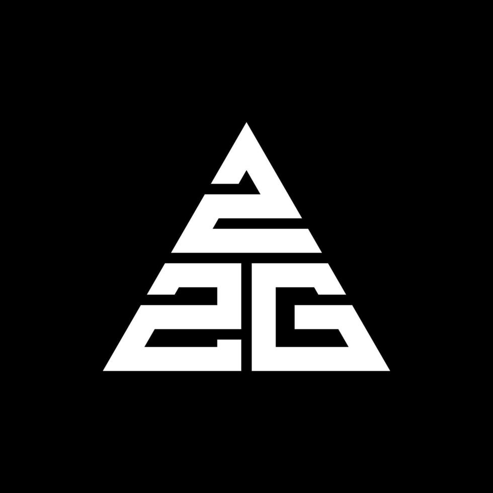 ZZG triangle letter logo design with triangle shape. ZZG triangle logo design monogram. ZZG triangle vector logo template with red color. ZZG triangular logo Simple, Elegant, and Luxurious Logo.