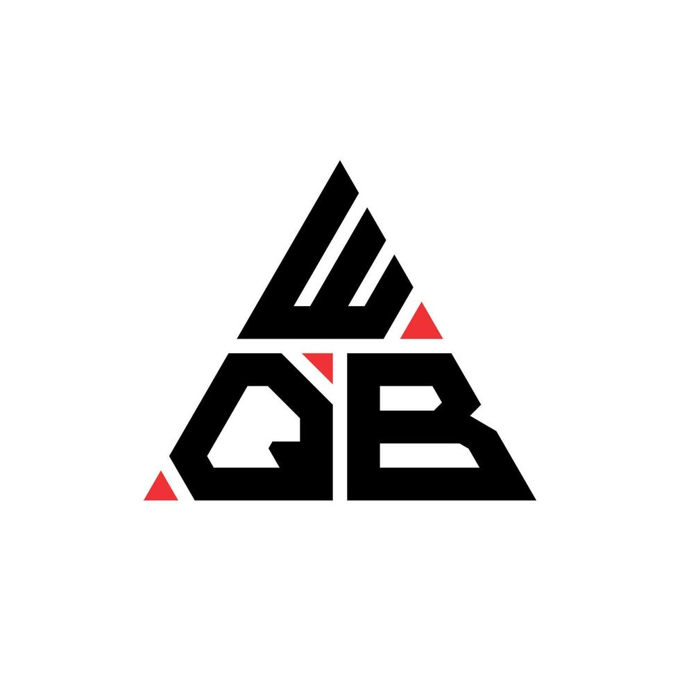 diseño de logotipo de letra triangular wqb con forma de triángulo. monograma de diseño de logotipo de triángulo wqb. plantilla de logotipo de vector de triángulo wqb con color rojo. logotipo triangular wqb logotipo simple, elegante y lujoso.