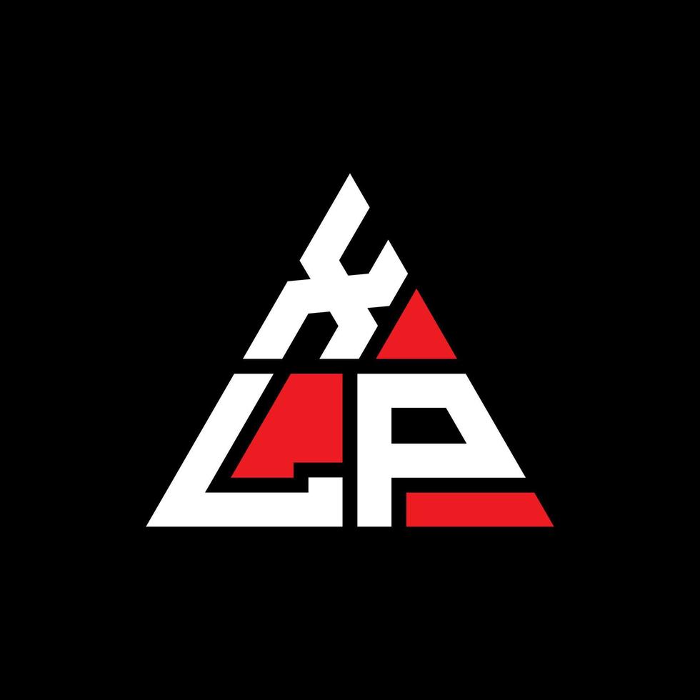 diseño de logotipo de letra triangular xlp con forma de triángulo. monograma de diseño de logotipo de triángulo xlp. plantilla de logotipo de vector de triángulo xlp con color rojo. logotipo triangular xlp logotipo simple, elegante y lujoso.