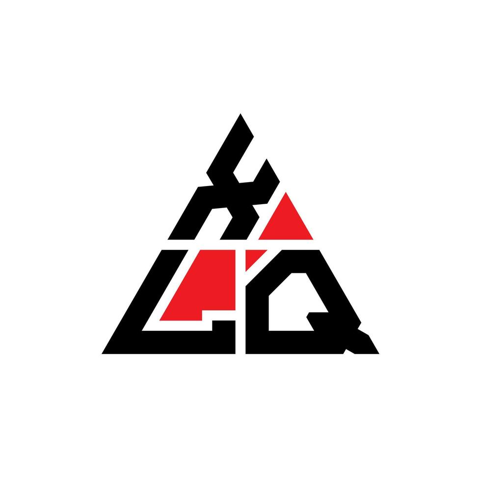 diseño de logotipo de letra triangular xlq con forma de triángulo. monograma de diseño de logotipo de triángulo xlq. plantilla de logotipo de vector de triángulo xlq con color rojo. logo triangular xlq logo simple, elegante y lujoso.