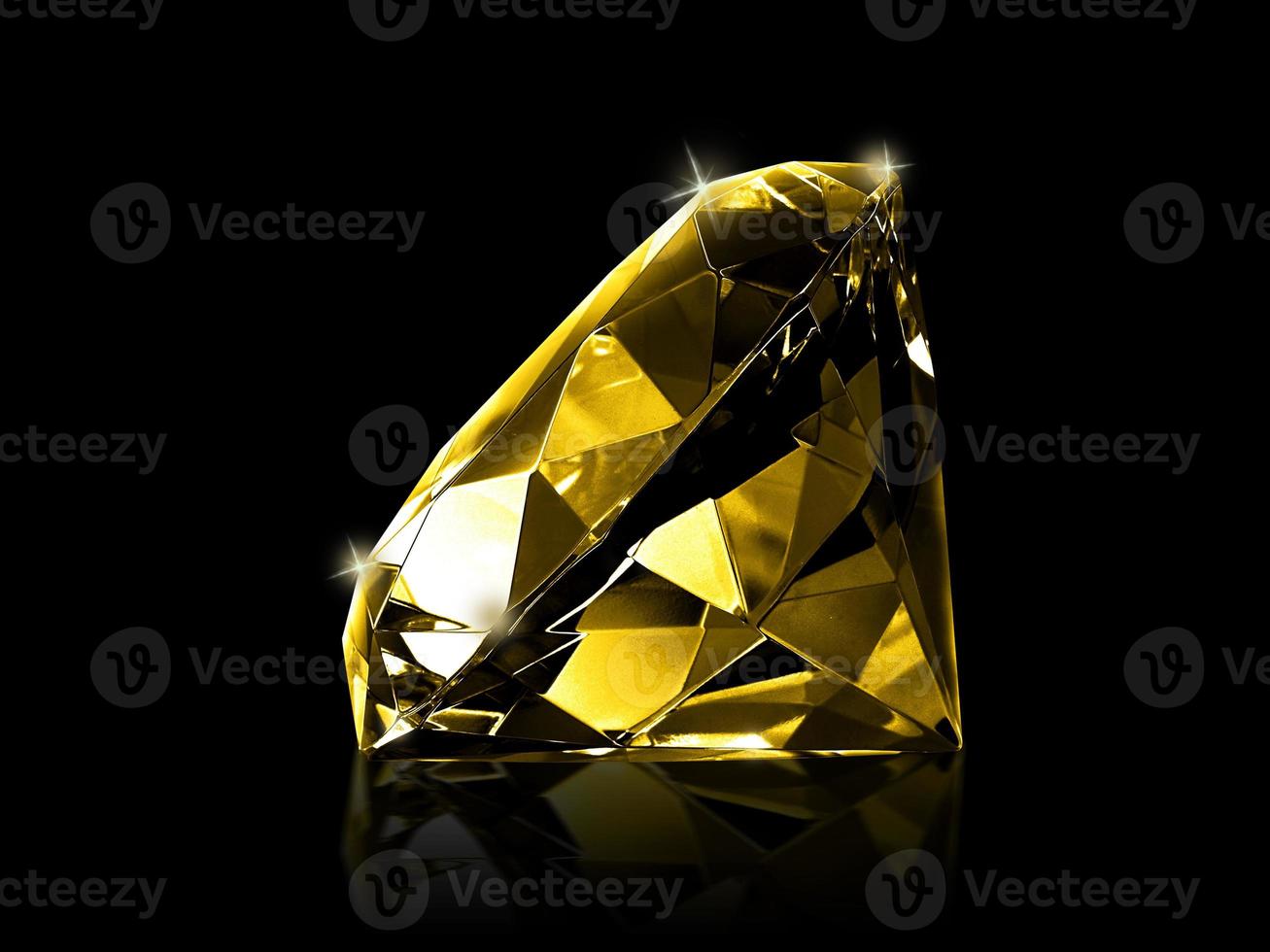 diamond Yellow on black background photo