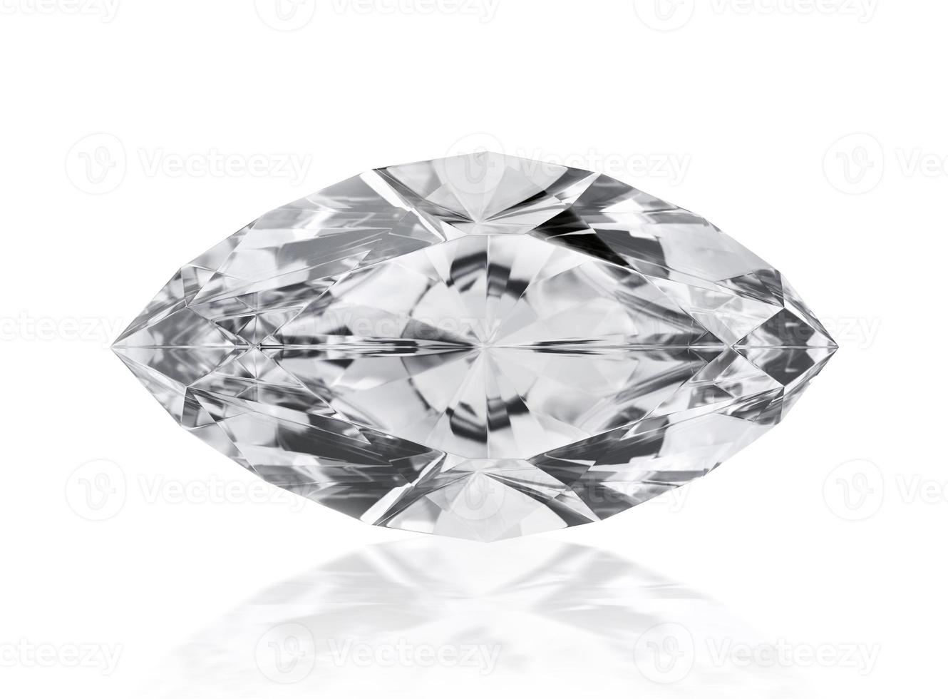 Dazzling diamond on white background photo