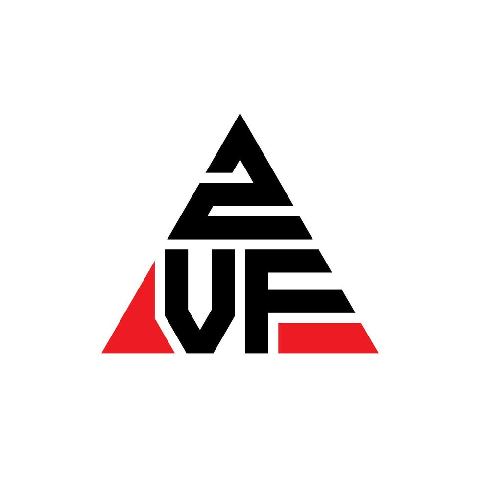 Diseño de logotipo de letra triangular zvf con forma de triángulo. monograma de diseño del logotipo del triángulo zvf. plantilla de logotipo de vector de triángulo zvf con color rojo. logotipo triangular zvf logotipo simple, elegante y lujoso.