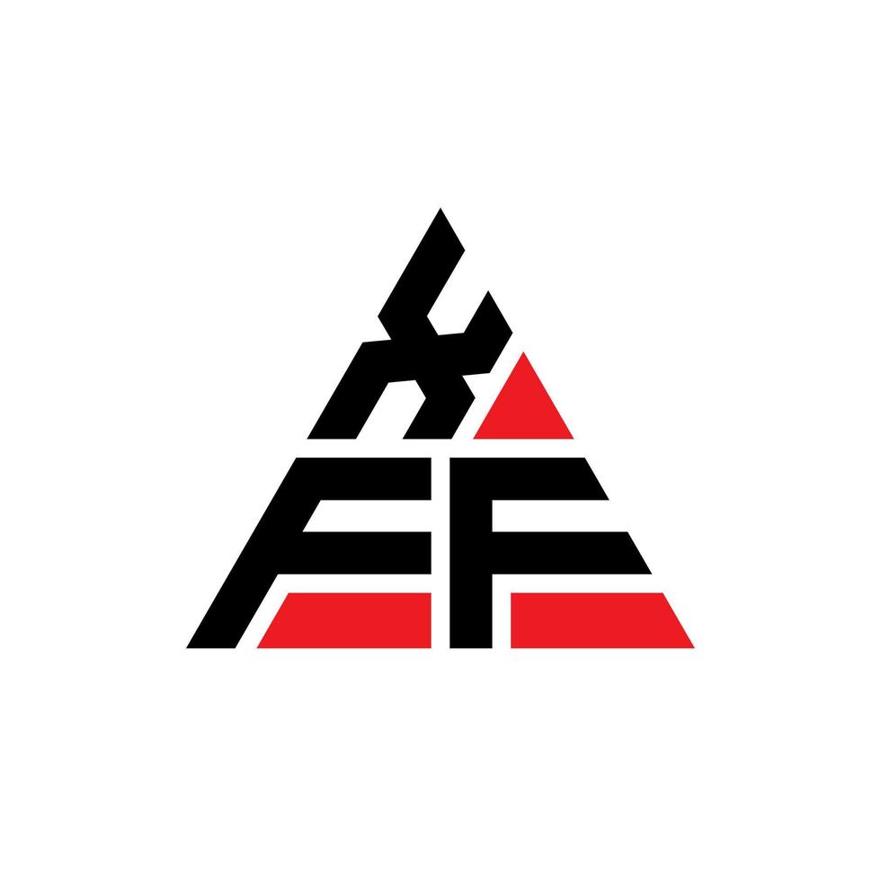 Diseño de logotipo de letra triangular xff con forma de triángulo. monograma de diseño del logotipo del triángulo xff. plantilla de logotipo de vector de triángulo xff con color rojo. logotipo triangular xff logotipo simple, elegante y lujoso.
