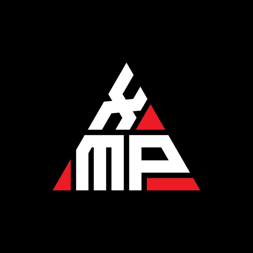 XMP triangle letter logo design with triangle shape. XMP triangle logo design monogram. XMP triangle vector logo template with red color. XMP triangular logo Simple, Elegant, and Luxurious Logo.