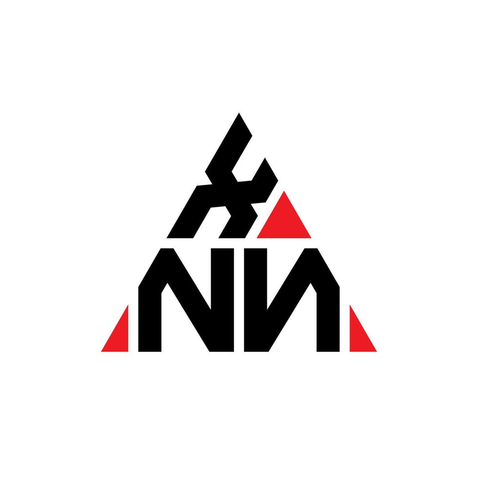 xnn diseño de logotipo de letra triangular con forma de triángulo. monograma de diseño del logotipo del triángulo xnn. plantilla de logotipo de vector de triángulo xnn con color rojo. logotipo triangular xnn logotipo simple, elegante y lujoso.