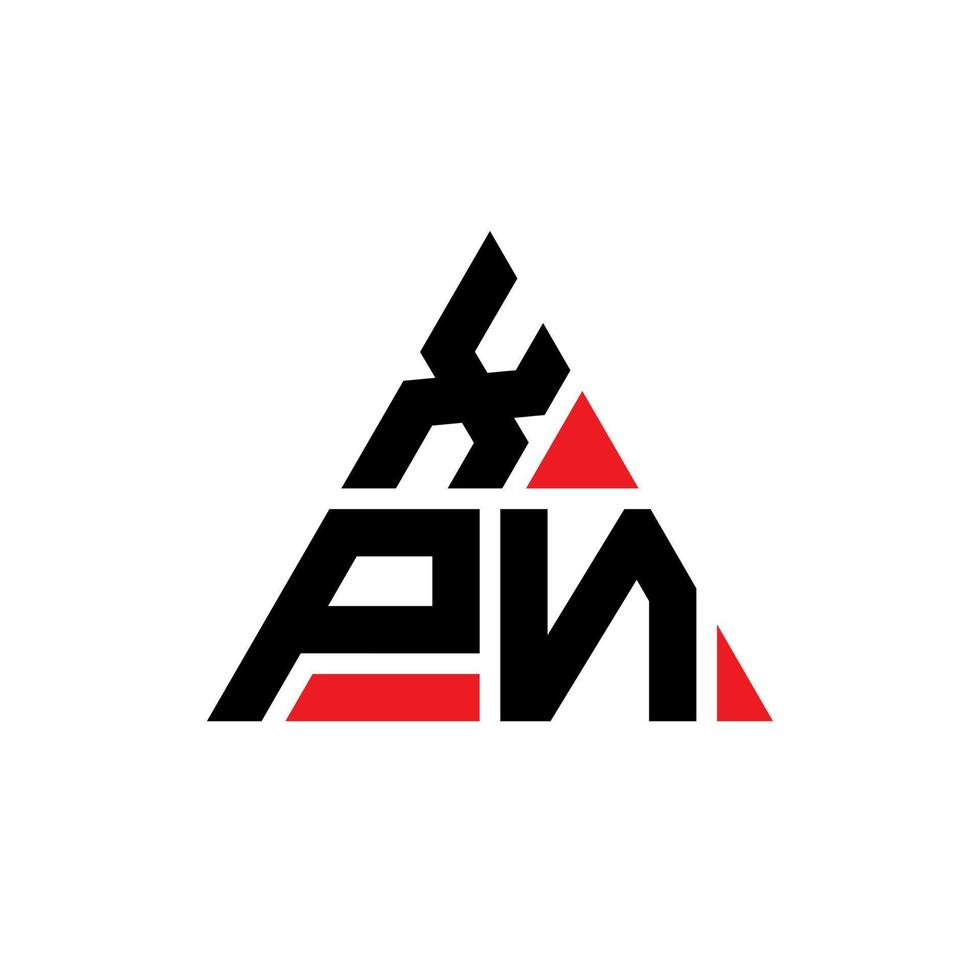 diseño de logotipo de letra triangular xpm con forma de triángulo. monograma de diseño del logotipo del triángulo xpm. plantilla de logotipo de vector de triángulo xpm con color rojo. logotipo triangular xpm logotipo simple, elegante y lujoso.