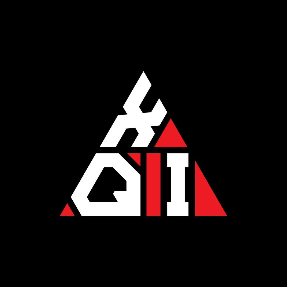 Diseño de logotipo de letra triangular xqi con forma de triángulo. monograma de diseño del logotipo del triángulo xqi. plantilla de logotipo de vector de triángulo xqi con color rojo. logotipo triangular xqi logotipo simple, elegante y lujoso.