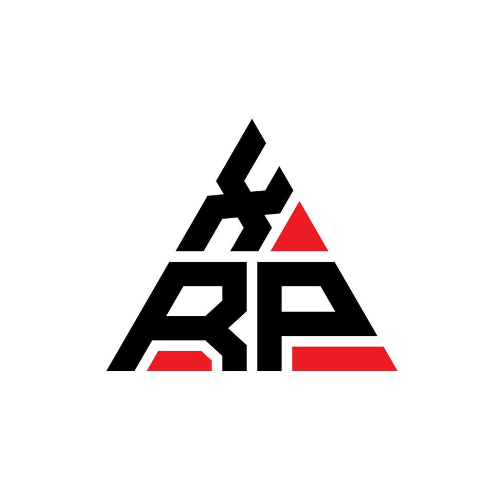 XRP triangle letter logo design with triangle shape. XRP triangle logo design monogram. XRP triangle vector logo template with red color. XRP triangular logo Simple, Elegant, and Luxurious Logo.