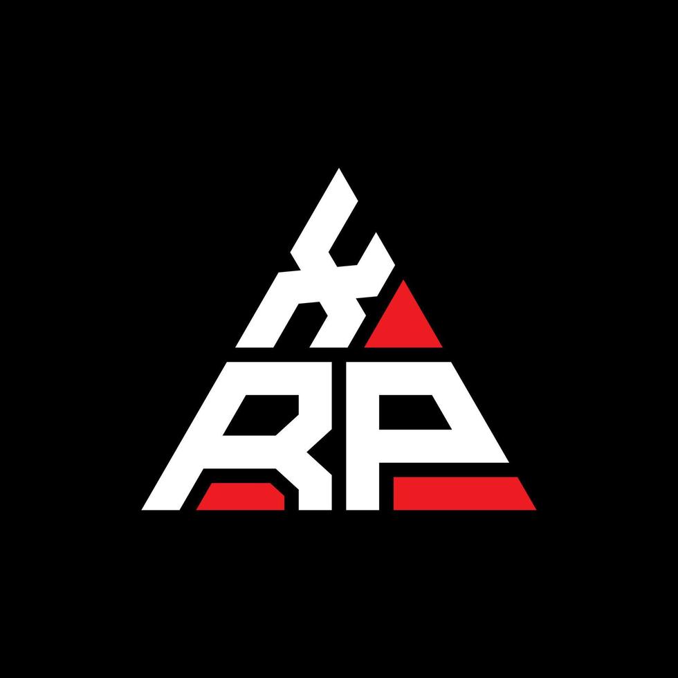 XRP triangle letter logo design with triangle shape. XRP triangle logo design monogram. XRP triangle vector logo template with red color. XRP triangular logo Simple, Elegant, and Luxurious Logo.