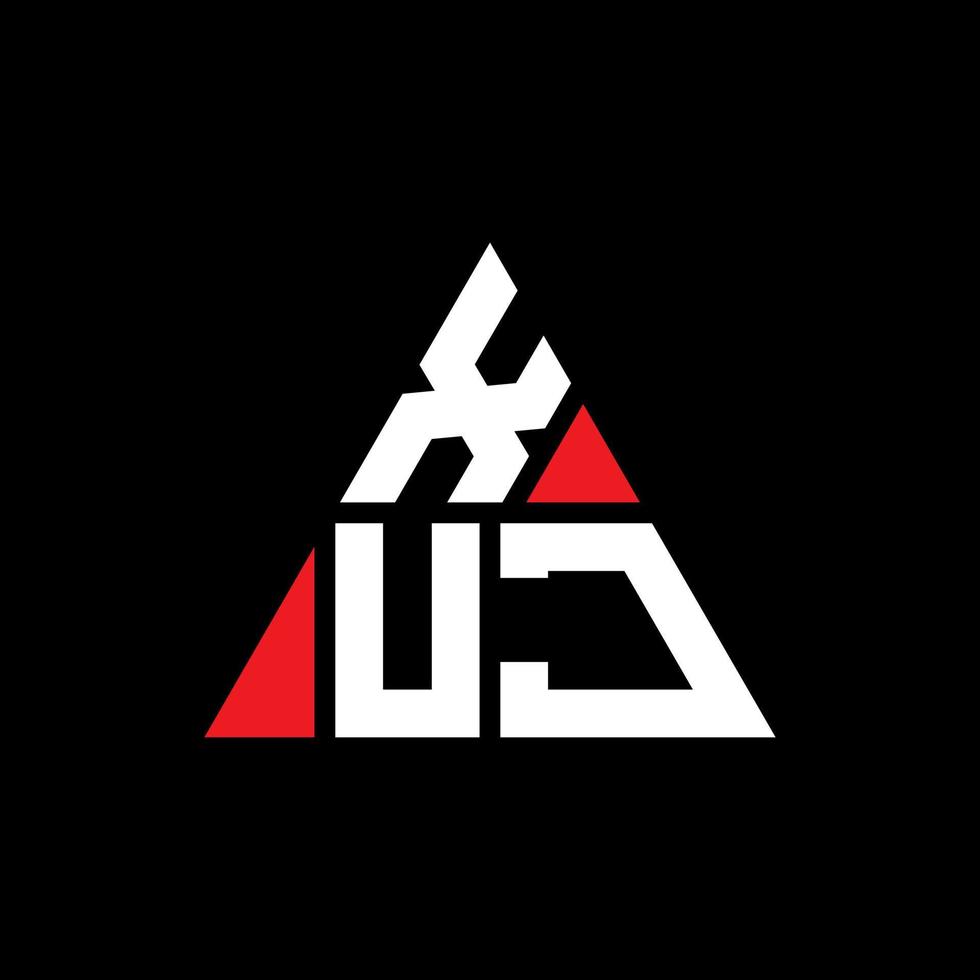 diseño de logotipo de letra triangular xuj con forma de triángulo. monograma de diseño del logotipo del triángulo xuj. plantilla de logotipo de vector de triángulo xuj con color rojo. logotipo triangular xuj logotipo simple, elegante y lujoso.