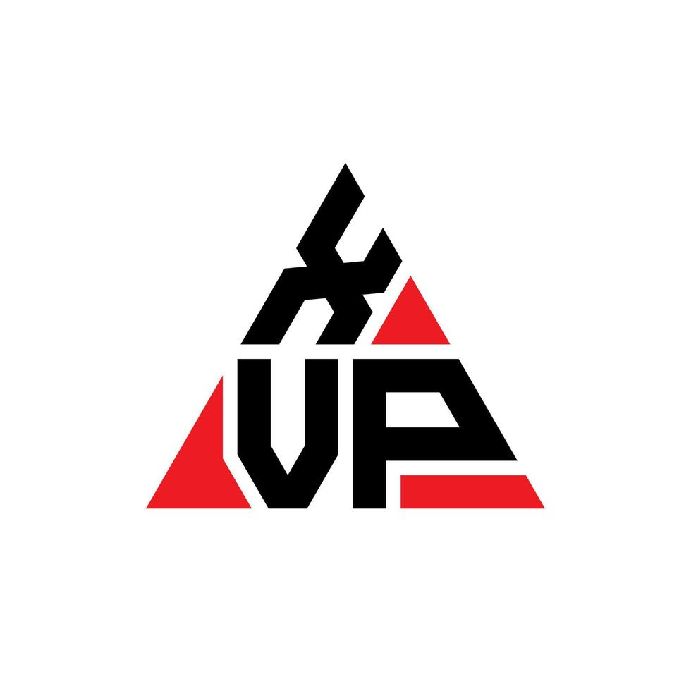 xvp diseño de logotipo de letra triangular con forma de triángulo. monograma de diseño del logotipo del triángulo xvp. plantilla de logotipo de vector de triángulo xvp con color rojo. logotipo triangular xvp logotipo simple, elegante y lujoso.