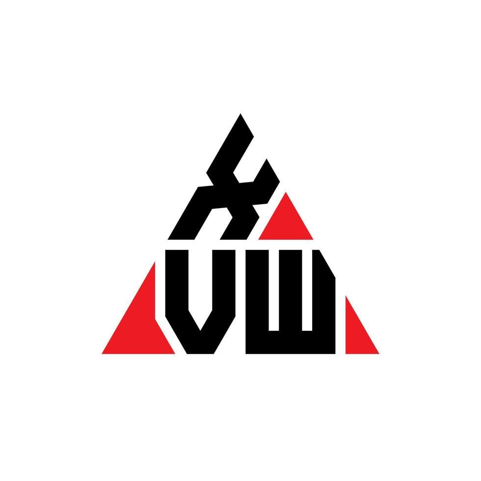 xvw diseño de logotipo de letra triangular con forma de triángulo. Monograma de diseño del logotipo del triángulo xvw. plantilla de logotipo de vector de triángulo xvw con color rojo. logotipo triangular xvw logotipo simple, elegante y lujoso.