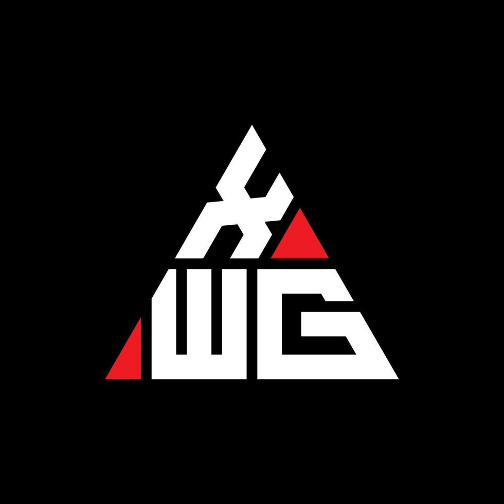 XWG triangle letter logo design with triangle shape. XWG triangle logo design monogram. XWG triangle vector logo template with red color. XWG triangular logo Simple, Elegant, and Luxurious Logo.