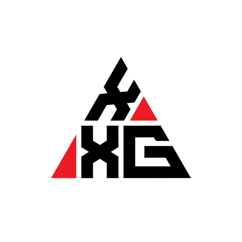XXG triangle letter logo design with triangle shape. XXG triangle logo design monogram. XXG triangle vector logo template with red color. XXG triangular logo Simple, Elegant, and Luxurious Logo.