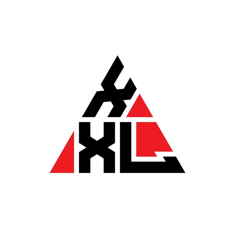 Diseño de logotipo de letra triangular xxl con forma de triángulo. monograma de diseño de logotipo de triángulo xxl. plantilla de logotipo de vector de triángulo xxl con color rojo. logotipo triangular xxl logotipo simple, elegante y lujoso.