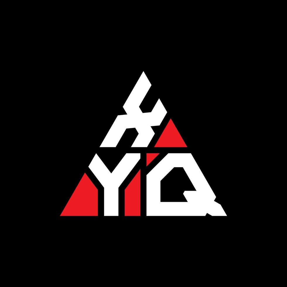 Diseño de logotipo de letra triangular xyq con forma de triángulo. monograma de diseño del logotipo del triángulo xyq. plantilla de logotipo de vector de triángulo xyq con color rojo. logotipo triangular xyq logotipo simple, elegante y lujoso.