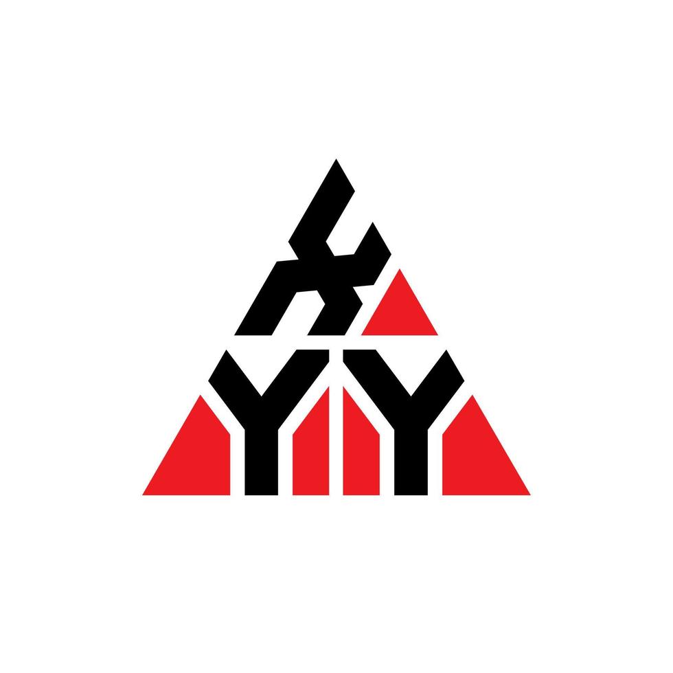 XYY triangle letter logo design with triangle shape. XYY triangle logo design monogram. XYY triangle vector logo template with red color. XYY triangular logo Simple, Elegant, and Luxurious Logo.