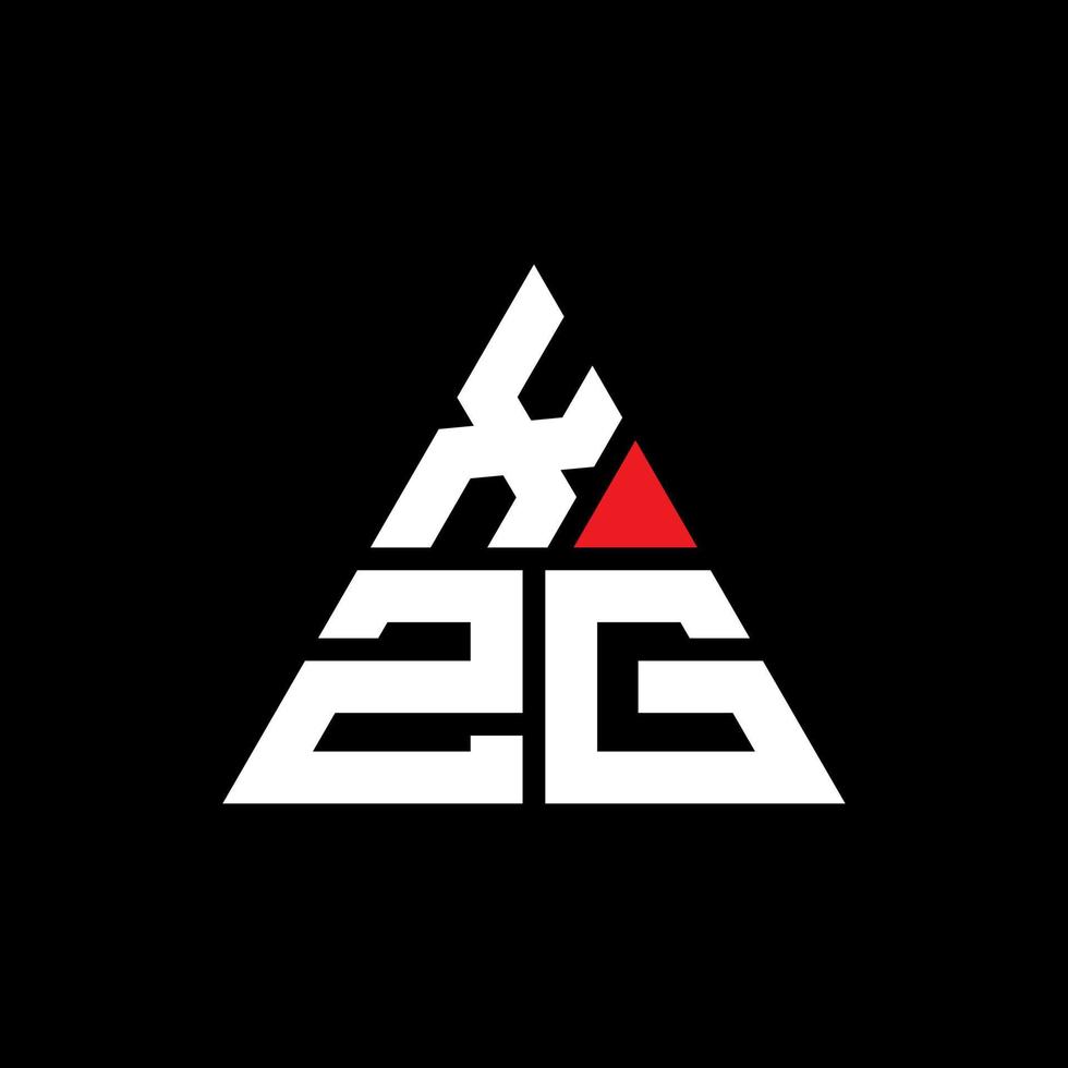 diseño de logotipo de letra triangular xzg con forma de triángulo. monograma de diseño del logotipo del triángulo xzg. plantilla de logotipo de vector de triángulo xzg con color rojo. logotipo triangular xzg logotipo simple, elegante y lujoso.