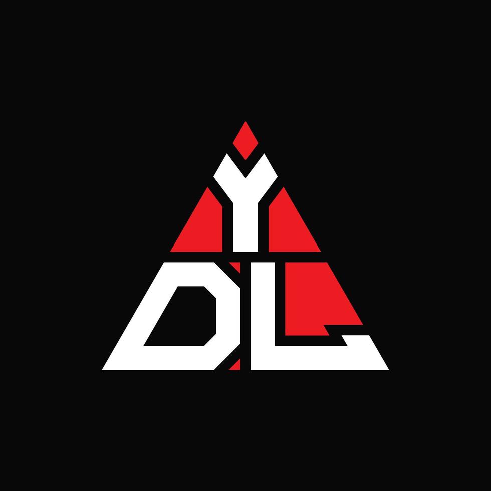 diseño de logotipo de letra de triángulo ydl con forma de triángulo. monograma de diseño del logotipo del triángulo ydl. plantilla de logotipo de vector de triángulo ydl con color rojo. logotipo triangular ydl logotipo simple, elegante y lujoso.