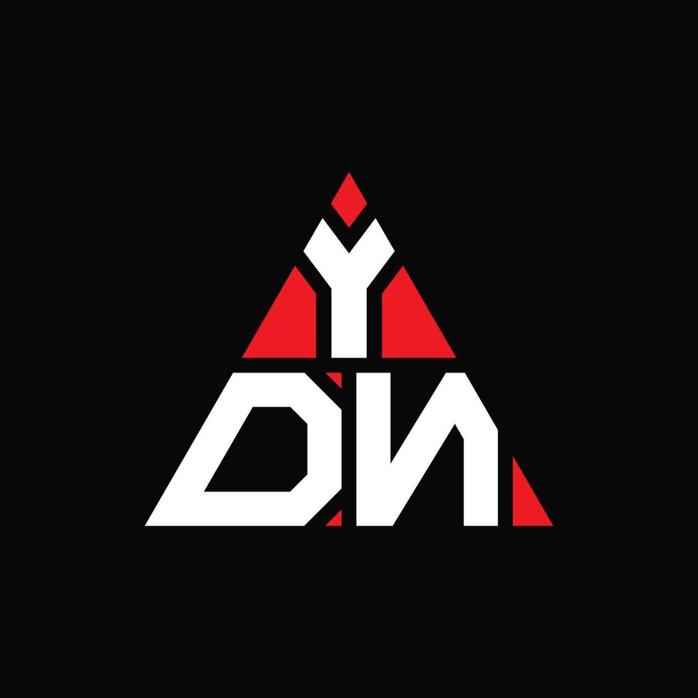 diseño de logotipo de letra de triángulo ydn con forma de triángulo. monograma de diseño de logotipo de triángulo ydn. plantilla de logotipo de vector de triángulo ydn con color rojo. logotipo triangular ydn logotipo simple, elegante y lujoso.