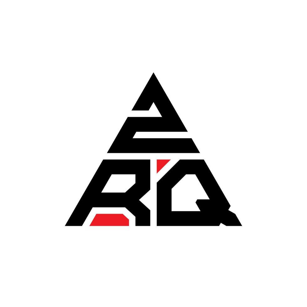 Diseño de logotipo de letra triangular zrq con forma de triángulo. monograma de diseño del logotipo del triángulo zrq. plantilla de logotipo de vector de triángulo zrq con color rojo. logotipo triangular zrq logotipo simple, elegante y lujoso.