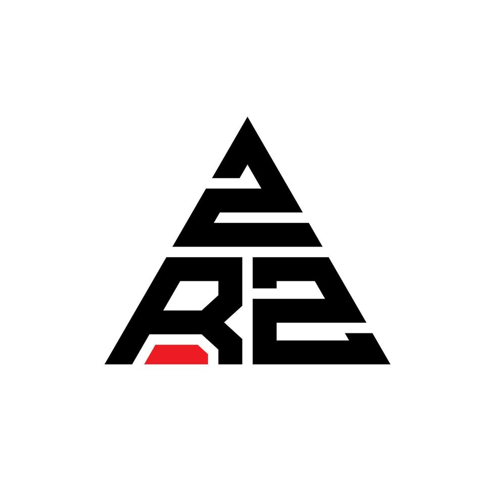 Diseño de logotipo de letra triangular zrz con forma de triángulo. monograma de diseño del logotipo del triángulo zrz. plantilla de logotipo de vector de triángulo zrz con color rojo. logotipo triangular zrz logotipo simple, elegante y lujoso.