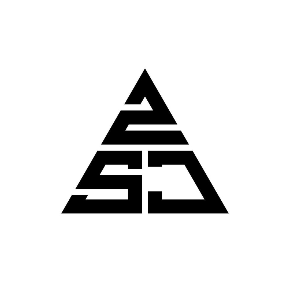 Diseño de logotipo de letra triangular zsj con forma de triángulo. monograma de diseño del logotipo del triángulo zsj. plantilla de logotipo de vector de triángulo zsj con color rojo. logotipo triangular zsj logotipo simple, elegante y lujoso.