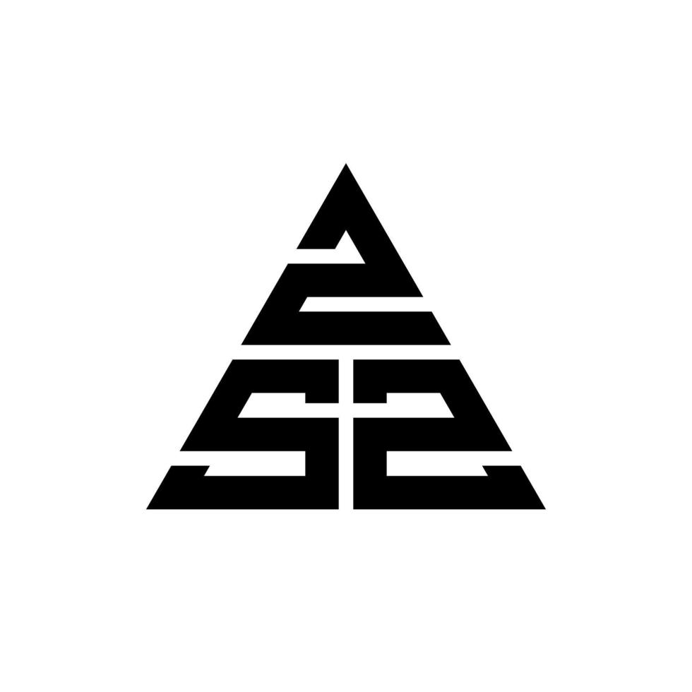 Diseño de logotipo de letra triangular zsz con forma de triángulo. monograma de diseño del logotipo del triángulo zsz. plantilla de logotipo de vector de triángulo zsz con color rojo. logotipo triangular zsz logotipo simple, elegante y lujoso.
