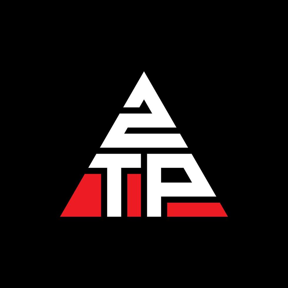 Diseño de logotipo de letra triangular ztp con forma de triángulo. monograma de diseño de logotipo de triángulo ztp. plantilla de logotipo de vector de triángulo ztp con color rojo. logotipo triangular ztp logotipo simple, elegante y lujoso.