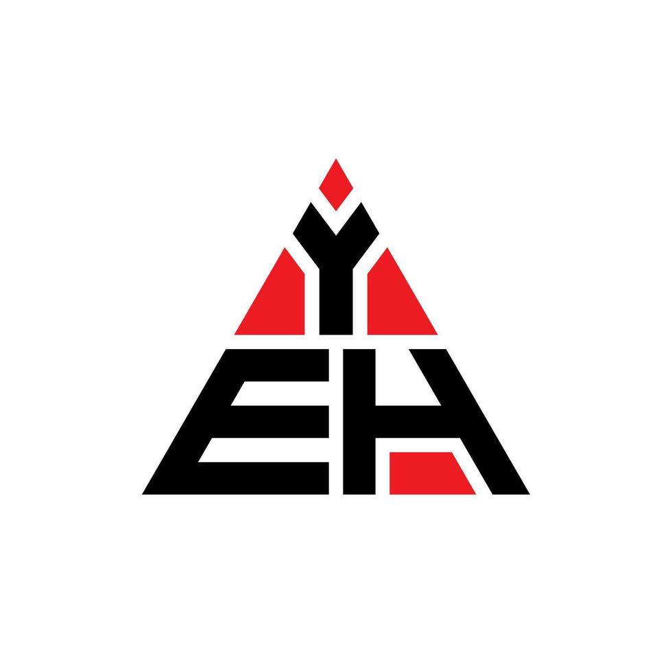 sí diseño de logotipo de letra triangular con forma de triángulo. monograma de diseño de logotipo de triángulo yeh. sí plantilla de logotipo de vector de triángulo con color rojo. yeh logotipo triangular logotipo simple, elegante y lujoso.