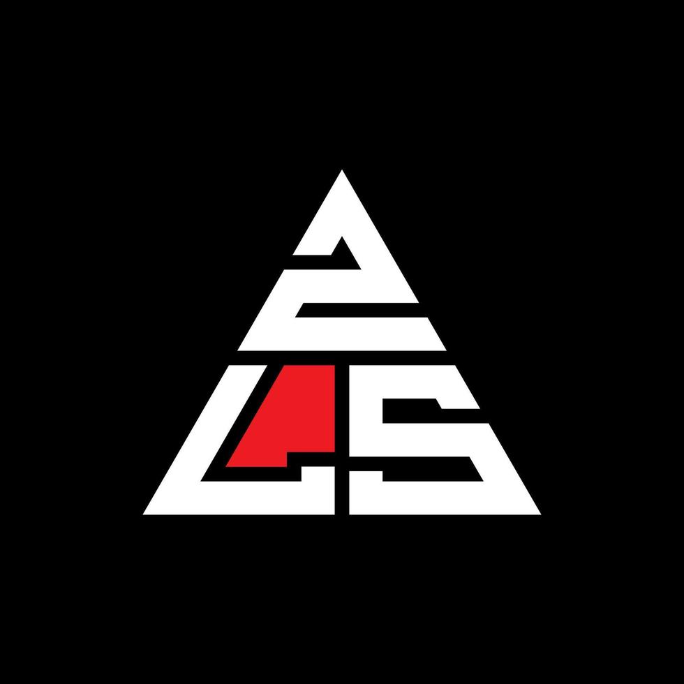 Diseño de logotipo de letra triangular zls con forma de triángulo. monograma de diseño de logotipo de triángulo zls. plantilla de logotipo de vector de triángulo zls con color rojo. logotipo triangular zls logotipo simple, elegante y lujoso.