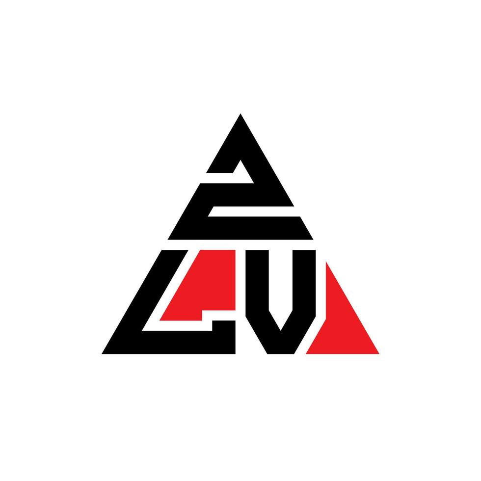 diseño de logotipo de letra triangular zlv con forma de triángulo. monograma de diseño del logotipo del triángulo zlv. plantilla de logotipo de vector de triángulo zlv con color rojo. logotipo triangular zlv logotipo simple, elegante y lujoso.