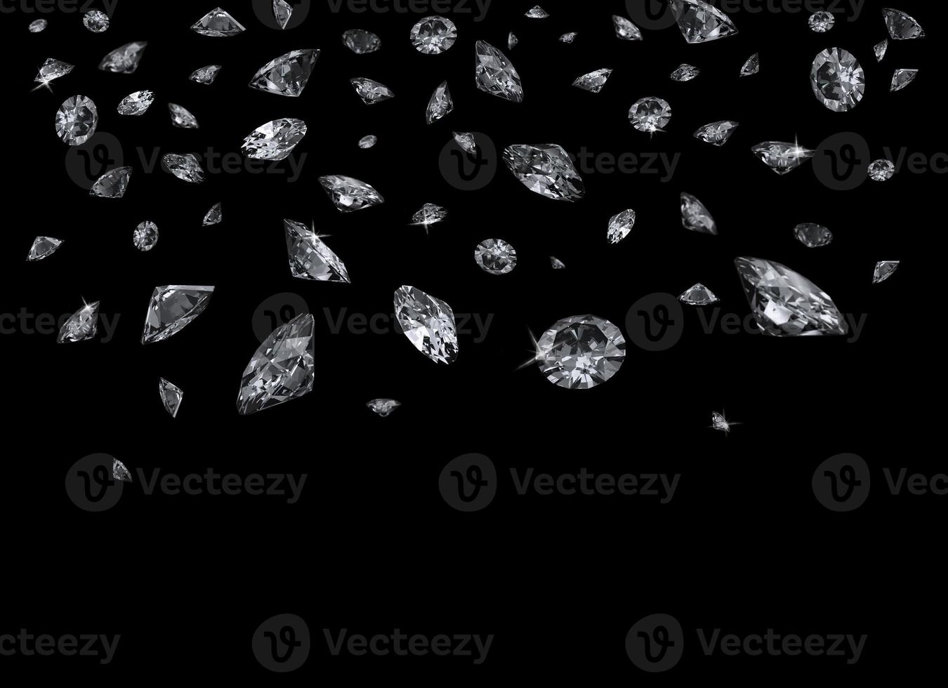 Falling Gems Abstract Background. Shiny Diamond Design photo