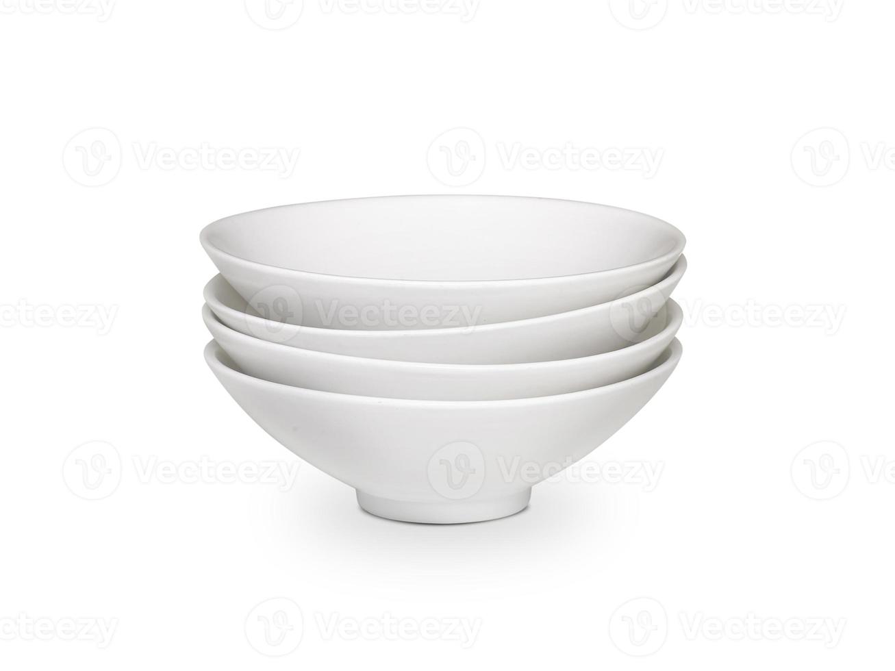 Crockery, ceramic plate on white background photo