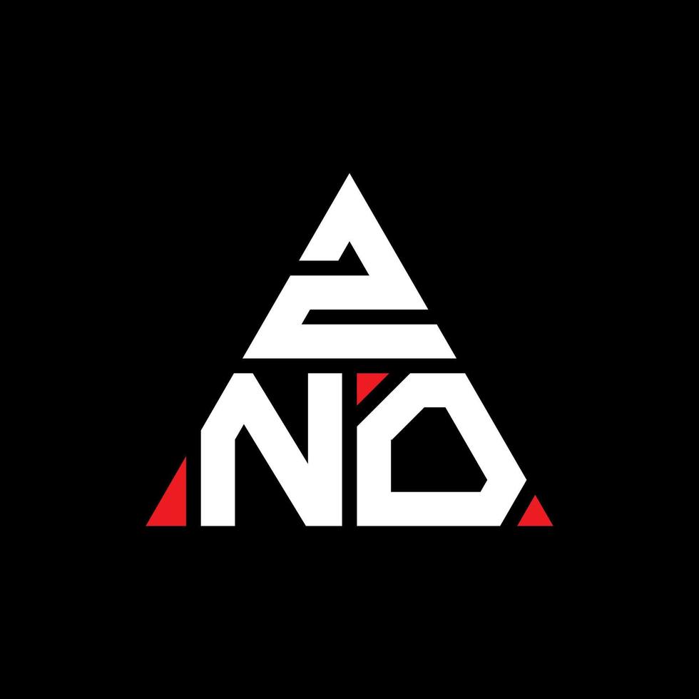 diseño de logotipo de letra de triángulo zno con forma de triángulo. monograma de diseño del logotipo del triángulo zno. plantilla de logotipo de vector de triángulo zno con color rojo. logotipo triangular zno logotipo simple, elegante y lujoso.