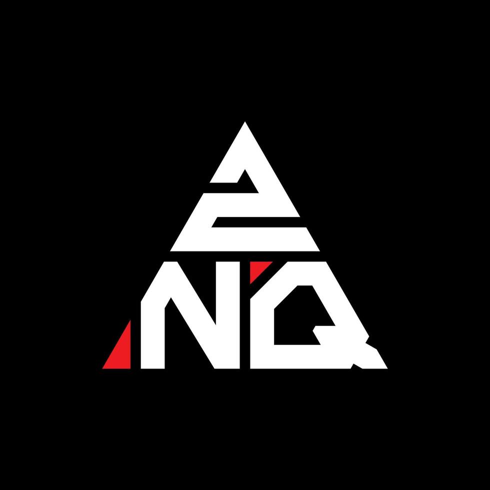 diseño de logotipo de letra triangular znq con forma de triángulo. monograma de diseño del logotipo del triángulo znq. plantilla de logotipo de vector de triángulo znq con color rojo. logotipo triangular znq logotipo simple, elegante y lujoso.