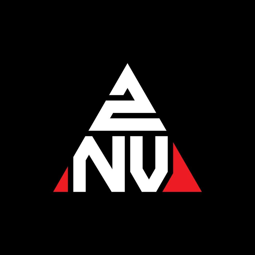 Diseño de logotipo de letra triangular znv con forma de triángulo. monograma de diseño del logotipo del triángulo znv. plantilla de logotipo de vector de triángulo znv con color rojo. logotipo triangular znv logotipo simple, elegante y lujoso.
