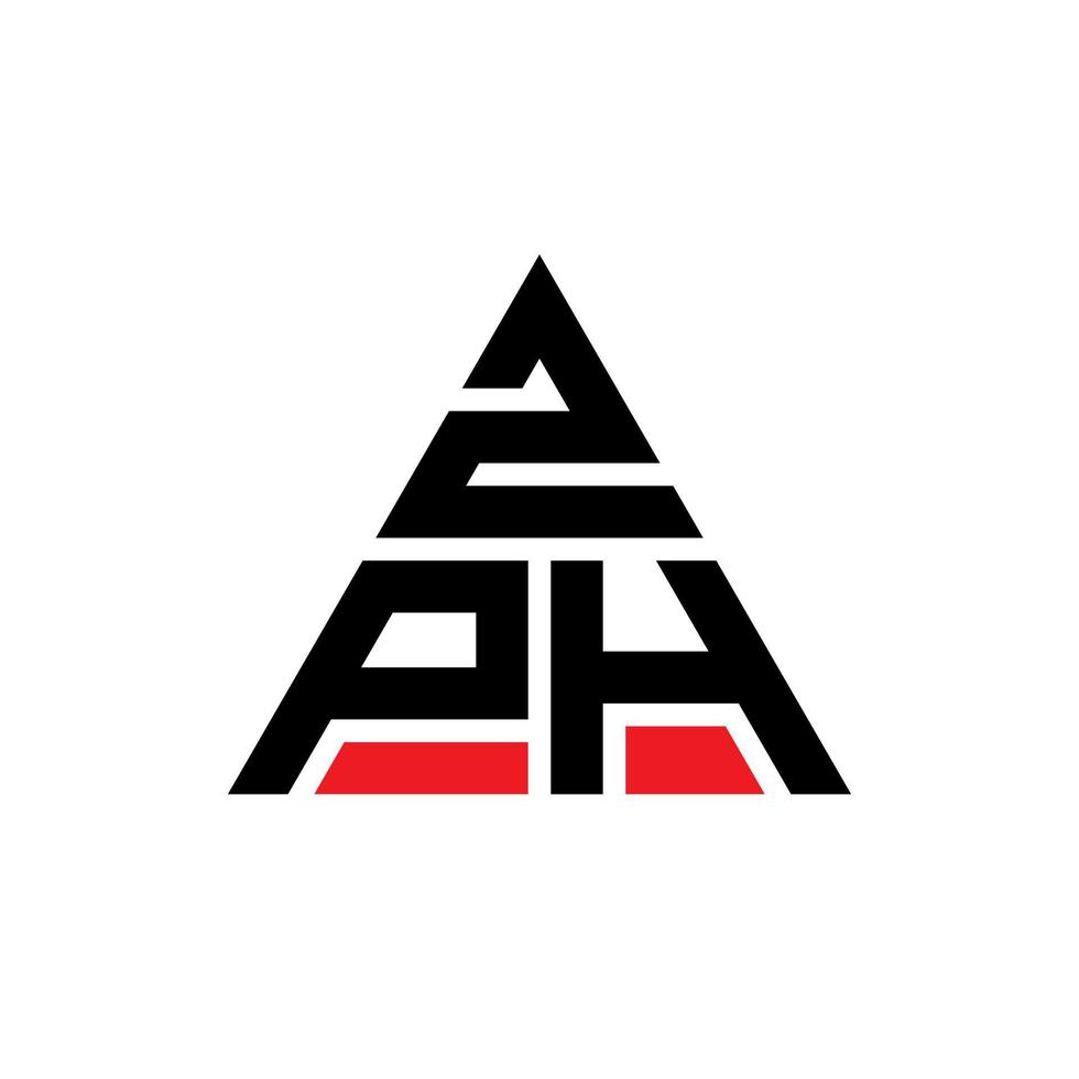 diseño de logotipo de letra triangular zph con forma de triángulo. monograma de diseño de logotipo de triángulo zph. plantilla de logotipo de vector de triángulo zph con color rojo. logotipo triangular zph logotipo simple, elegante y lujoso.