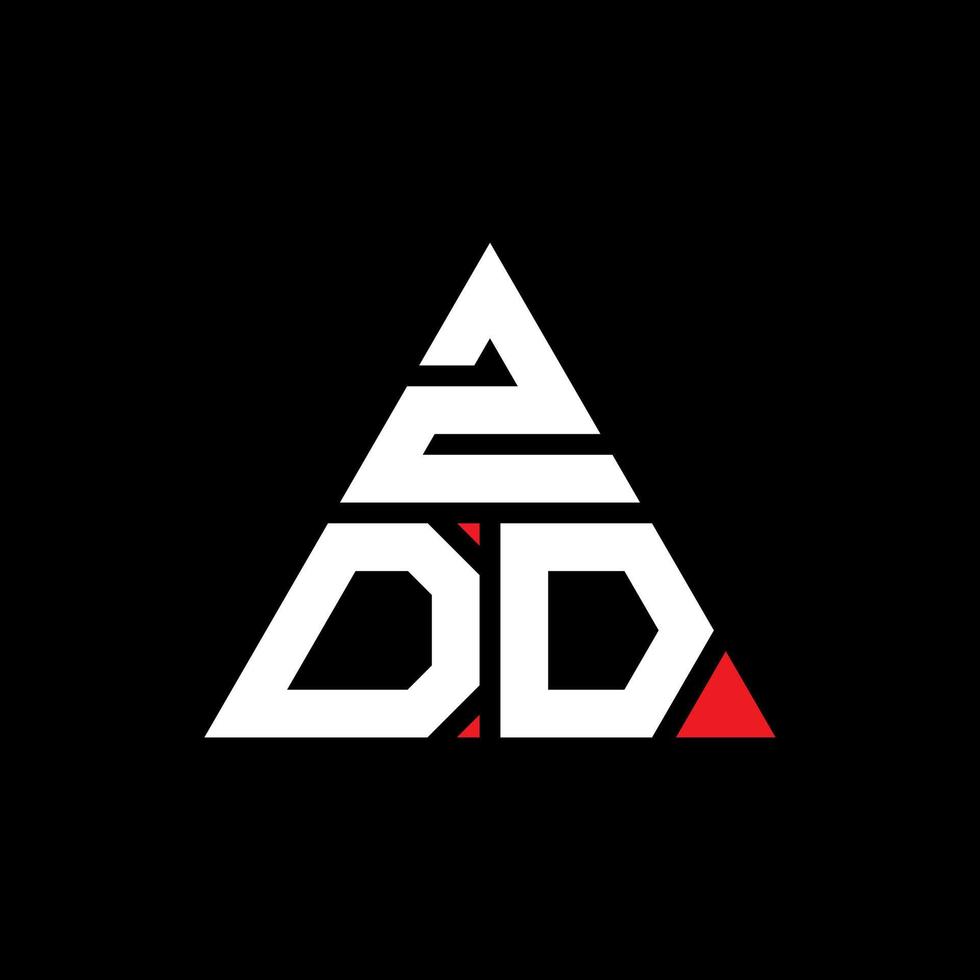 Diseño de logotipo de letra triangular zdd con forma de triángulo. monograma de diseño del logotipo del triángulo zdd. plantilla de logotipo de vector de triángulo zdd con color rojo. logotipo triangular zdd logotipo simple, elegante y lujoso.