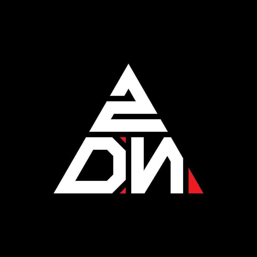 Diseño de logotipo de letra triangular zdn con forma de triángulo. monograma de diseño del logotipo del triángulo zdn. plantilla de logotipo de vector de triángulo zdn con color rojo. logotipo triangular zdn logotipo simple, elegante y lujoso.