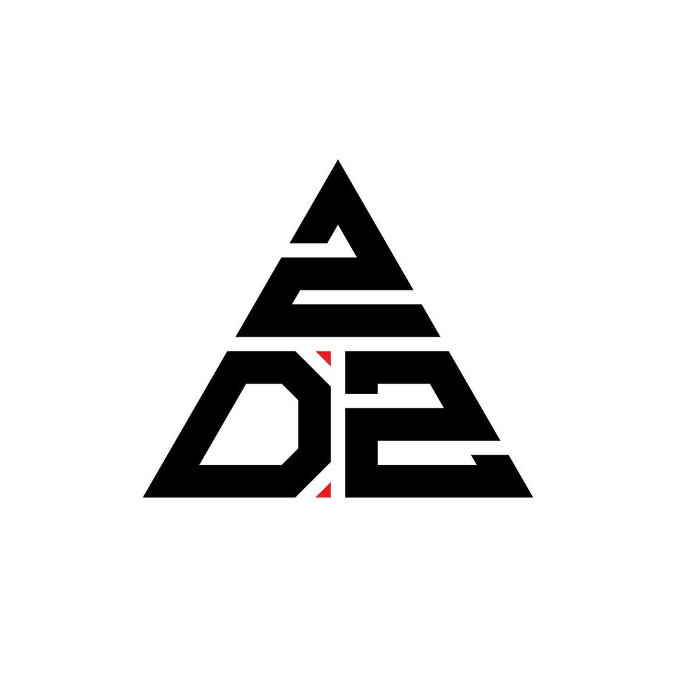 Diseño de logotipo de letra triangular zdz con forma de triángulo. monograma de diseño del logotipo del triángulo zdz. plantilla de logotipo de vector de triángulo zdz con color rojo. logotipo triangular zdz logotipo simple, elegante y lujoso.