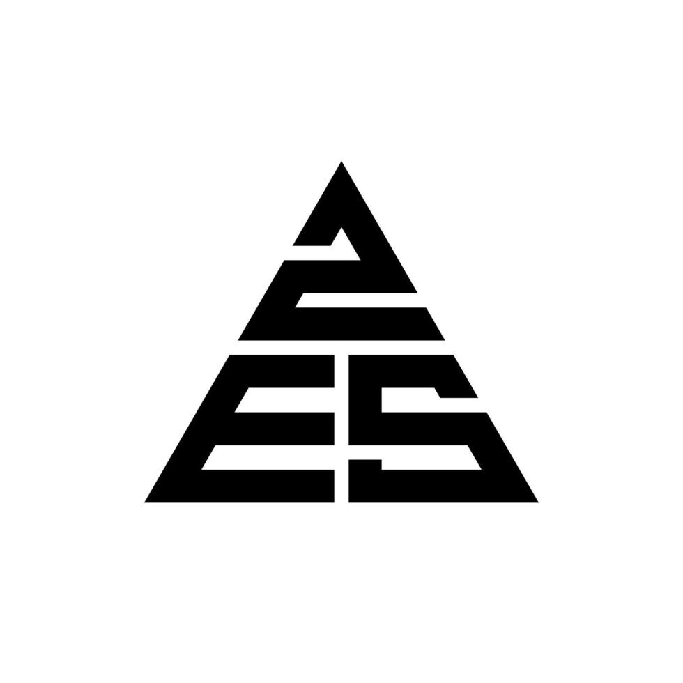 diseño de logotipo de letra triangular zes con forma de triángulo. monograma de diseño de logotipo de triángulo zes. plantilla de logotipo de vector de triángulo zes con color rojo. logo triangular zes logo simple, elegante y lujoso.