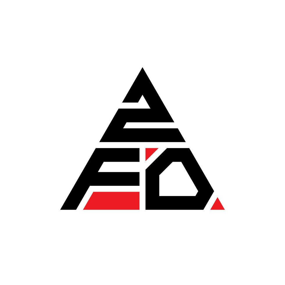 Diseño de logotipo de letra triangular zfo con forma de triángulo. monograma de diseño de logotipo de triángulo zfo. plantilla de logotipo de vector de triángulo zfo con color rojo. logotipo triangular zfo logotipo simple, elegante y lujoso.