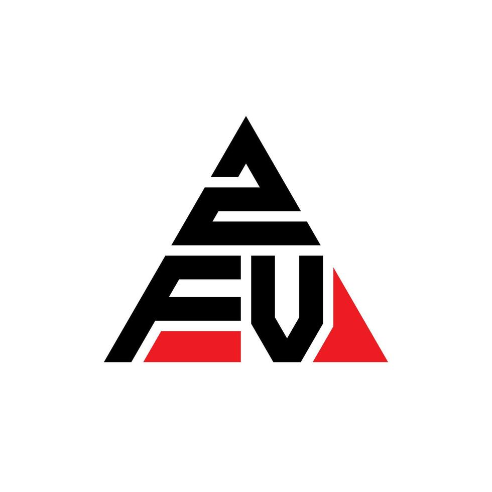 diseño de logotipo de letra triangular zfv con forma de triángulo. monograma de diseño del logotipo del triángulo zfv. plantilla de logotipo de vector de triángulo zfv con color rojo. logotipo triangular zfv logotipo simple, elegante y lujoso.