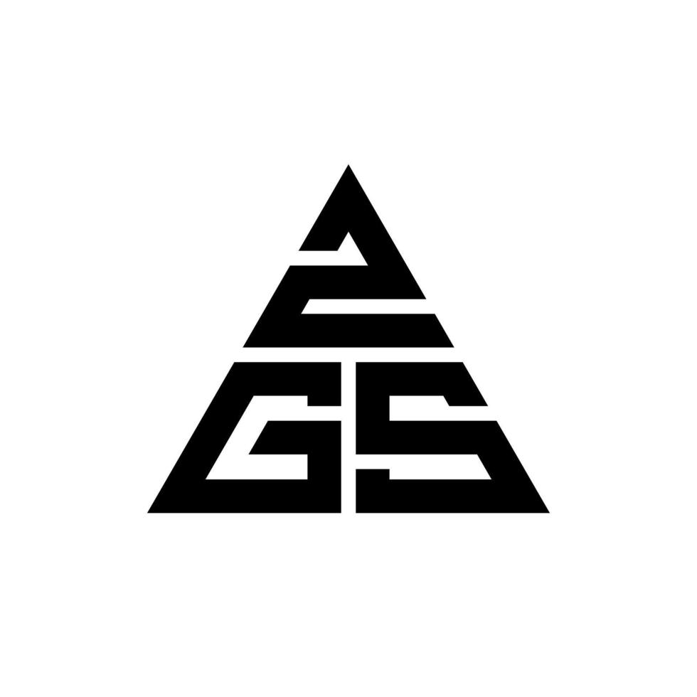 diseño de logotipo de letra triangular zgs con forma de triángulo. monograma de diseño de logotipo de triángulo zgs. plantilla de logotipo de vector de triángulo zgs con color rojo. logo triangular zgs logo simple, elegante y lujoso.