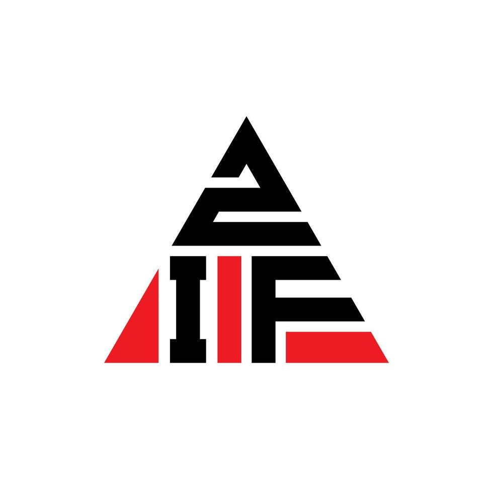 diseño de logotipo de letra de triángulo zif con forma de triángulo. monograma de diseño de logotipo de triángulo zif. plantilla de logotipo de vector de triángulo zif con color rojo. logotipo triangular zif logotipo simple, elegante y lujoso.