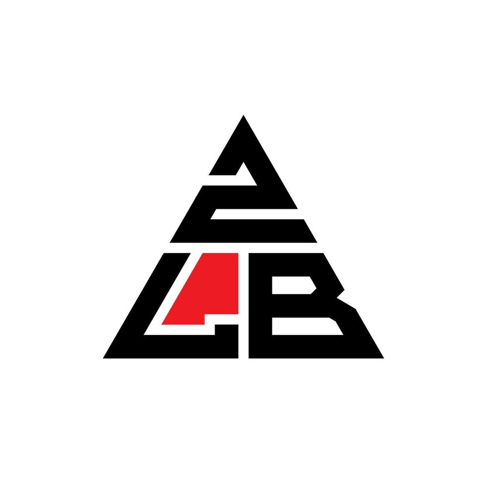 Diseño de logotipo de letra triangular zlb con forma de triángulo. monograma de diseño de logotipo de triángulo zlb. plantilla de logotipo de vector de triángulo zlb con color rojo. logotipo triangular zlb logotipo simple, elegante y lujoso.