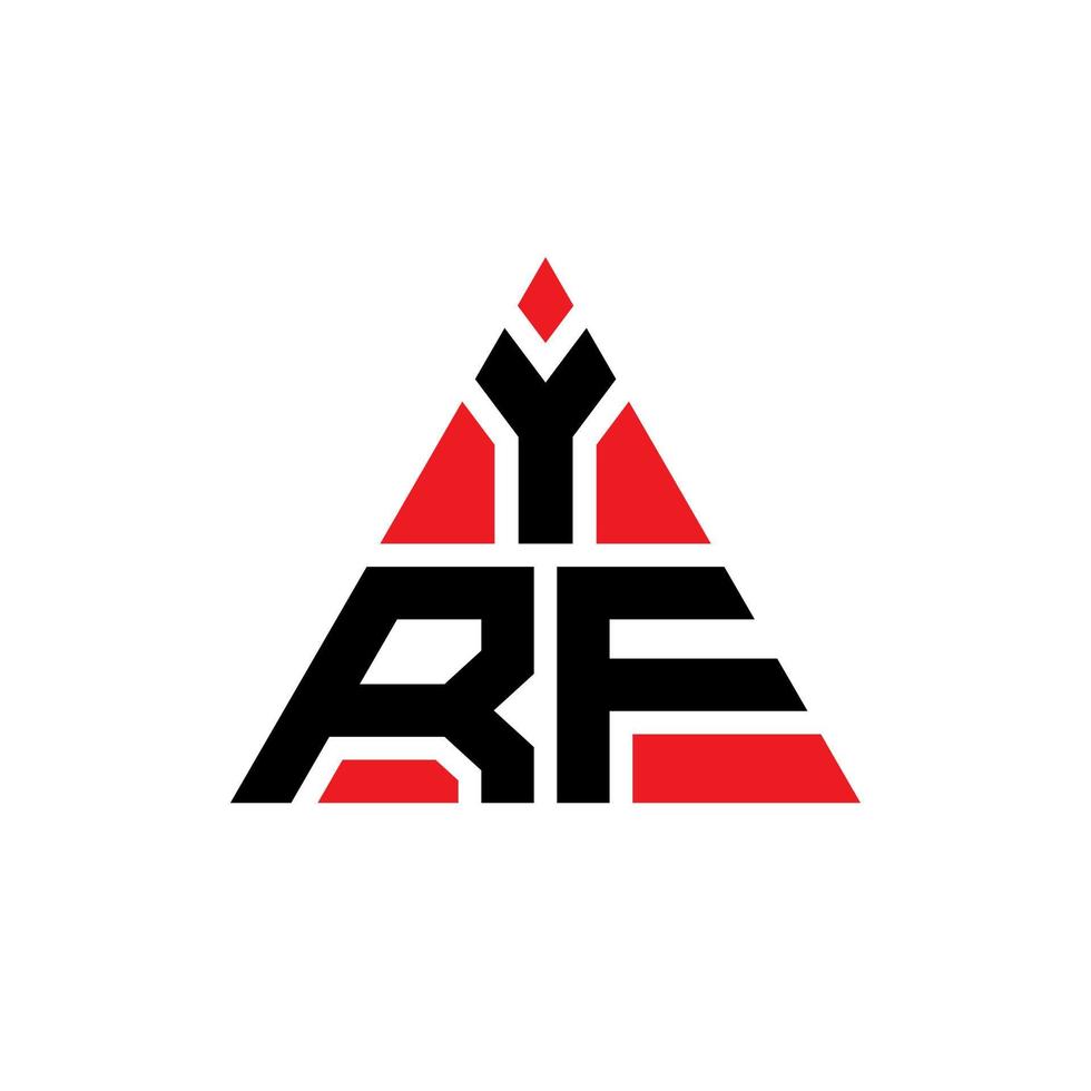 diseño de logotipo de letra de triángulo yrf con forma de triángulo. monograma de diseño de logotipo de triángulo yrf. plantilla de logotipo de vector de triángulo yrf con color rojo. logotipo triangular yrf logotipo simple, elegante y lujoso.